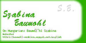 szabina baumohl business card